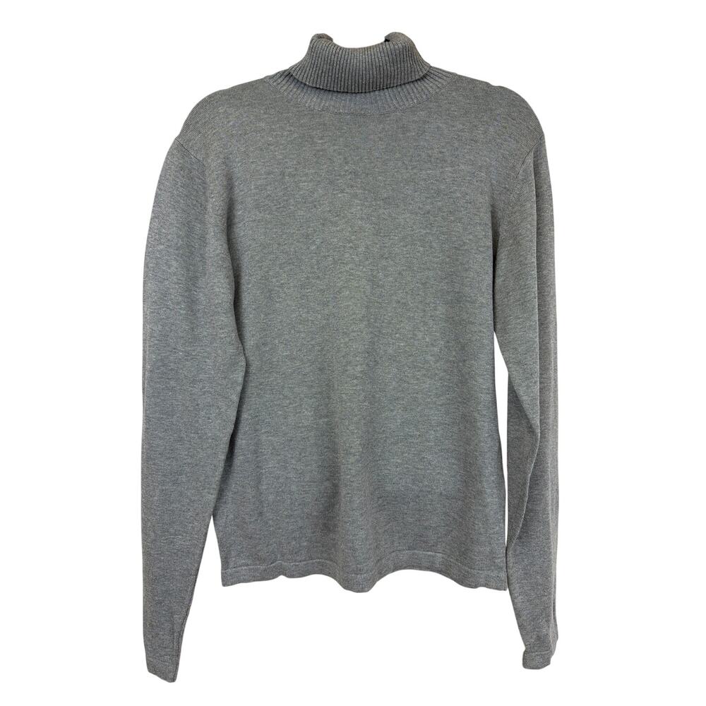 NWT Woolrich Heather Grey Turtleneck Long Sleeve Cotton Sweater LARGE